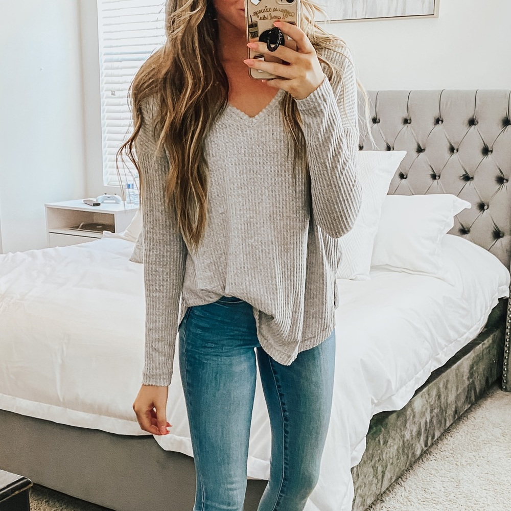 Waffle Knit Top